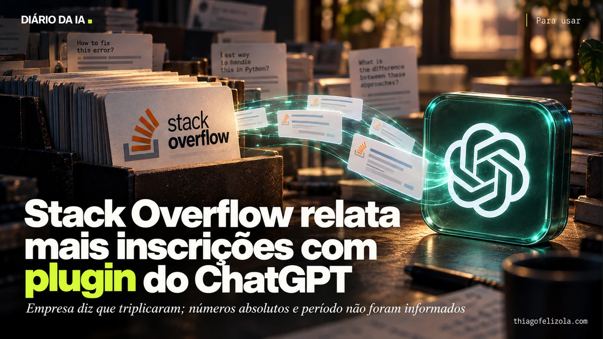 Ilustração de peças conectando conversa do ChatGPT a cartões de conhecimento empresarial do Stack Overflow.