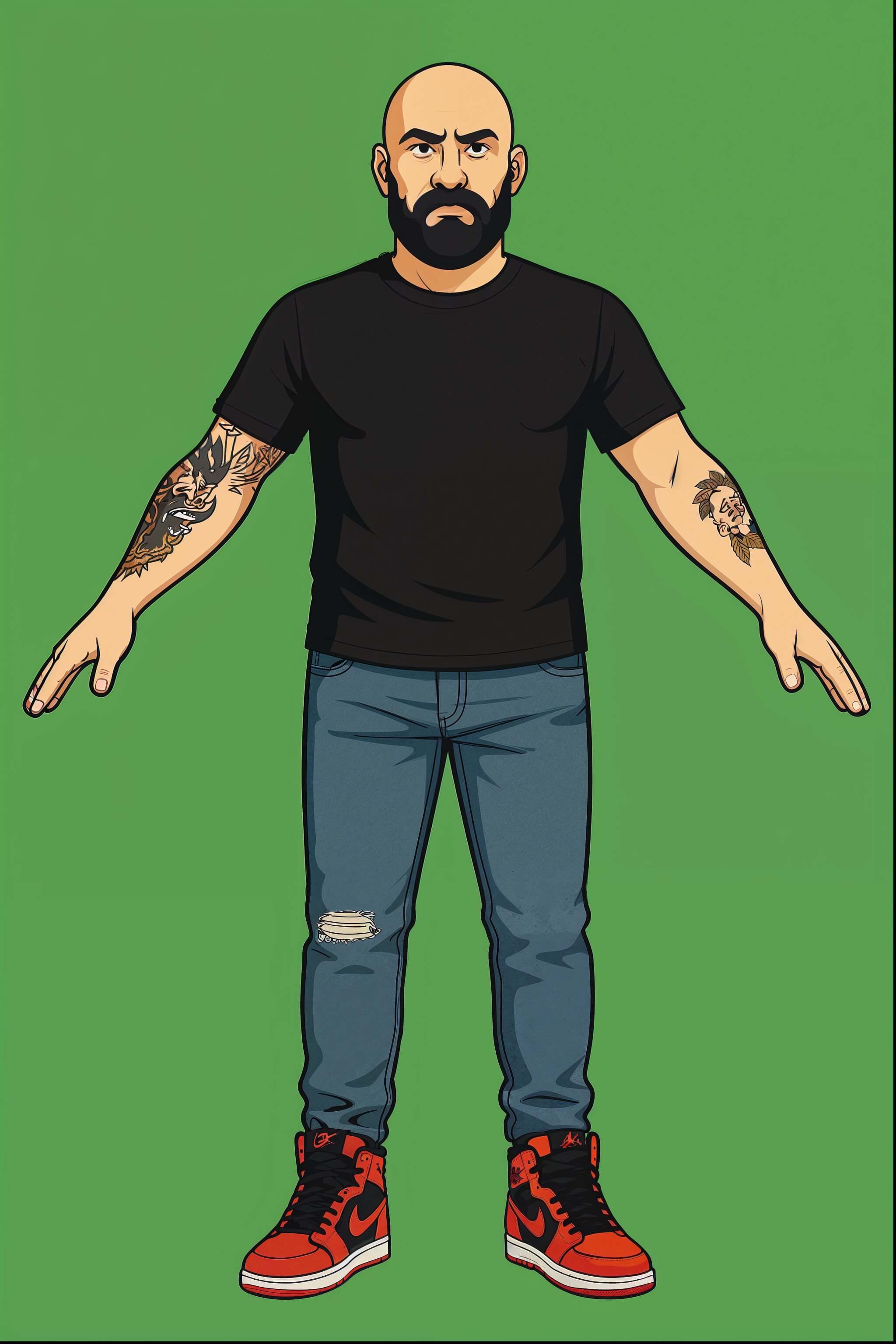 Personagem estilo cartoon 2.5D criado com ChatGPT 4o