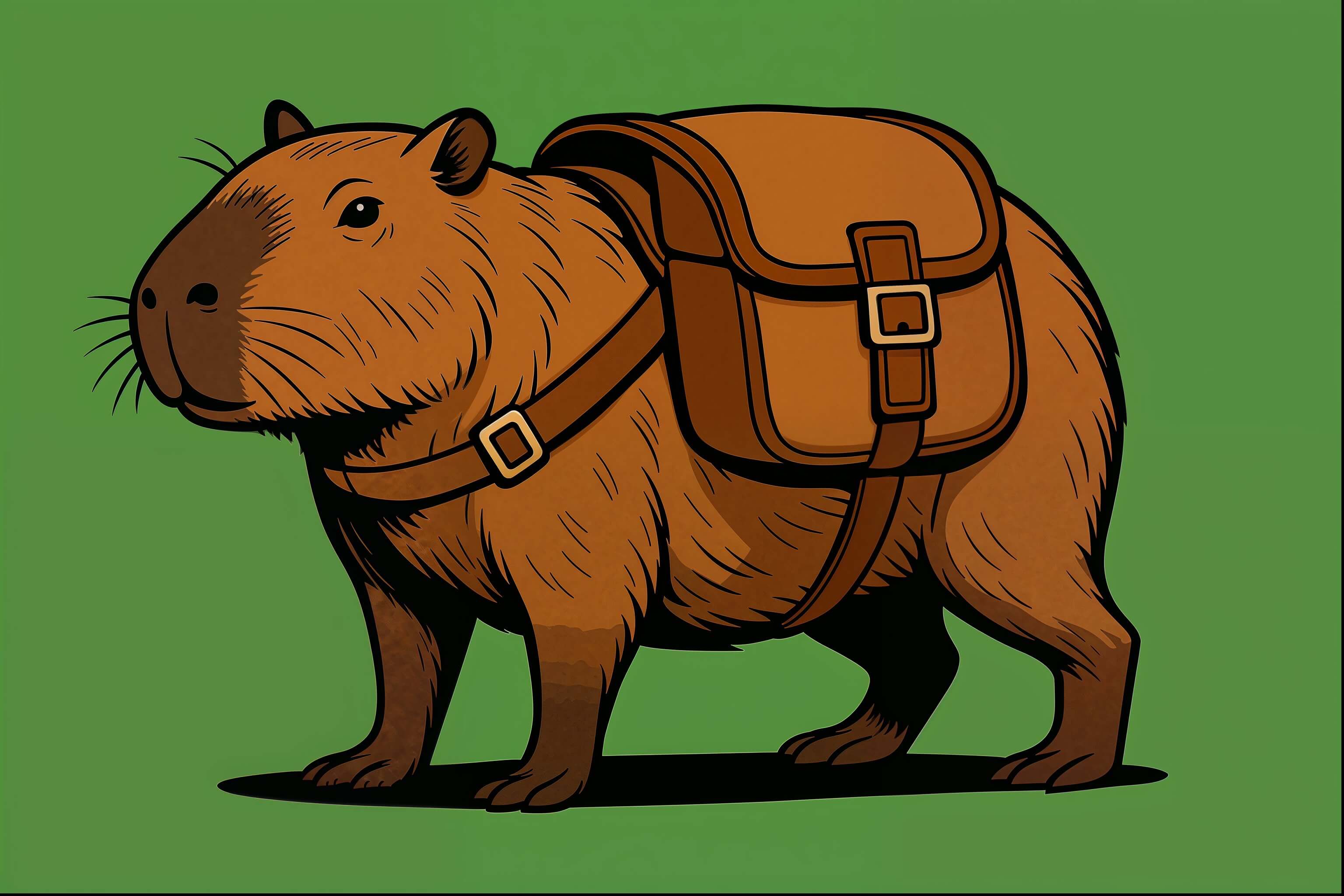 Personagem estilo cartoon com fundo verde para composição